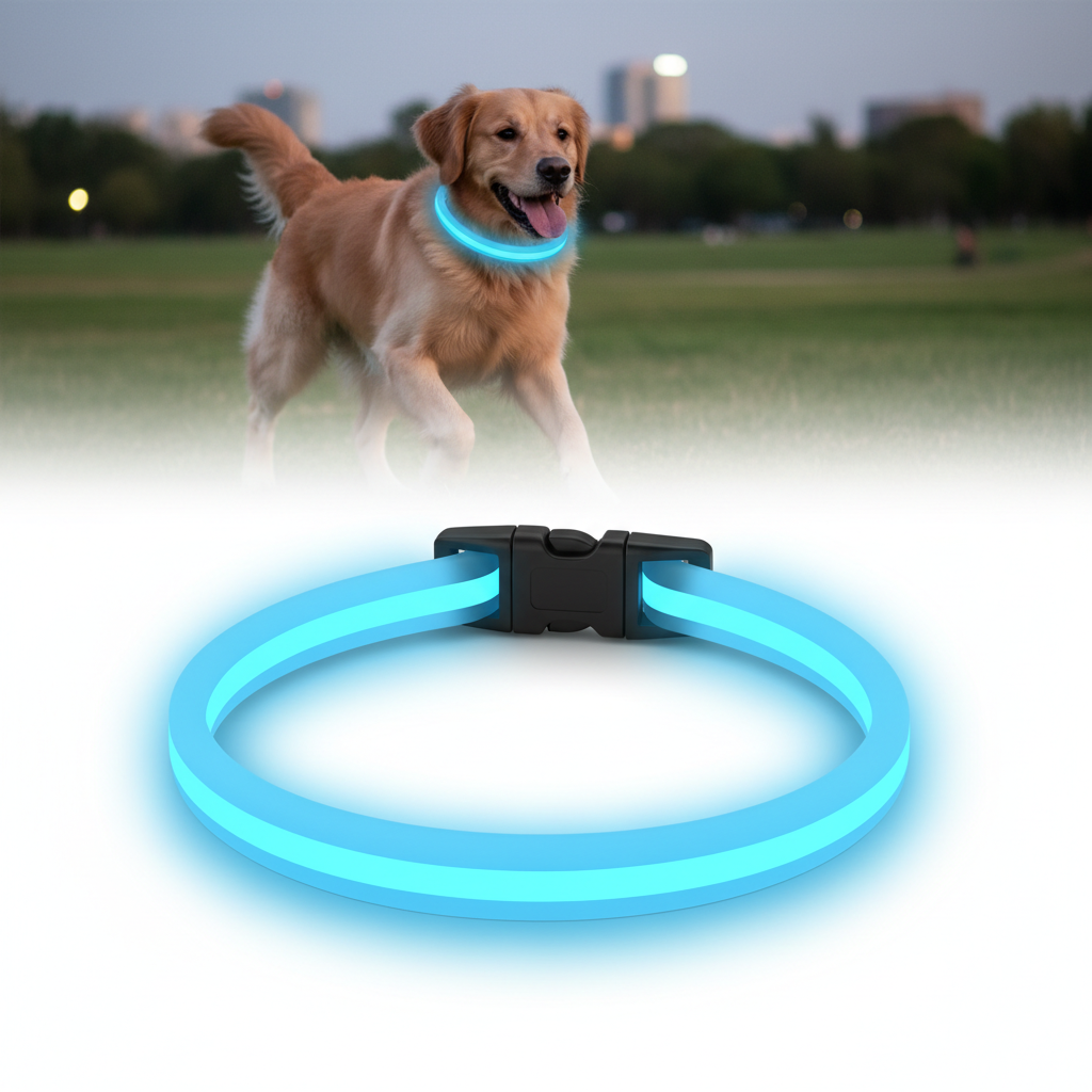 Collar GlowPup™ LED recargable para perros